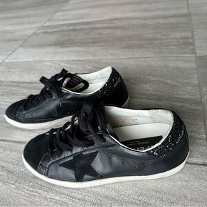 Golden Goose Black Glitter Star Sneakers